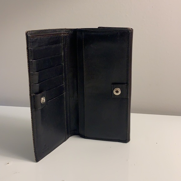 Gucci Authentic Handmade Leather and Canvas Bifold Logo Wallet - Picture 10 of 15